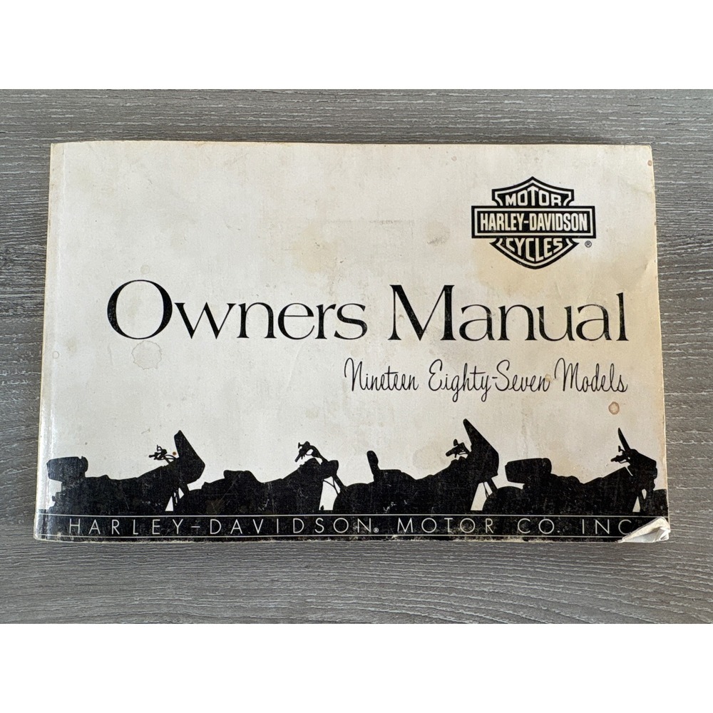 1987 Harley-Davidson Owners Manual Touring Custom Models 99466-87 Vintage OEM